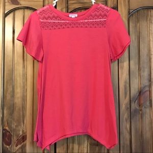 Green Soda girls pink shirt size XL.